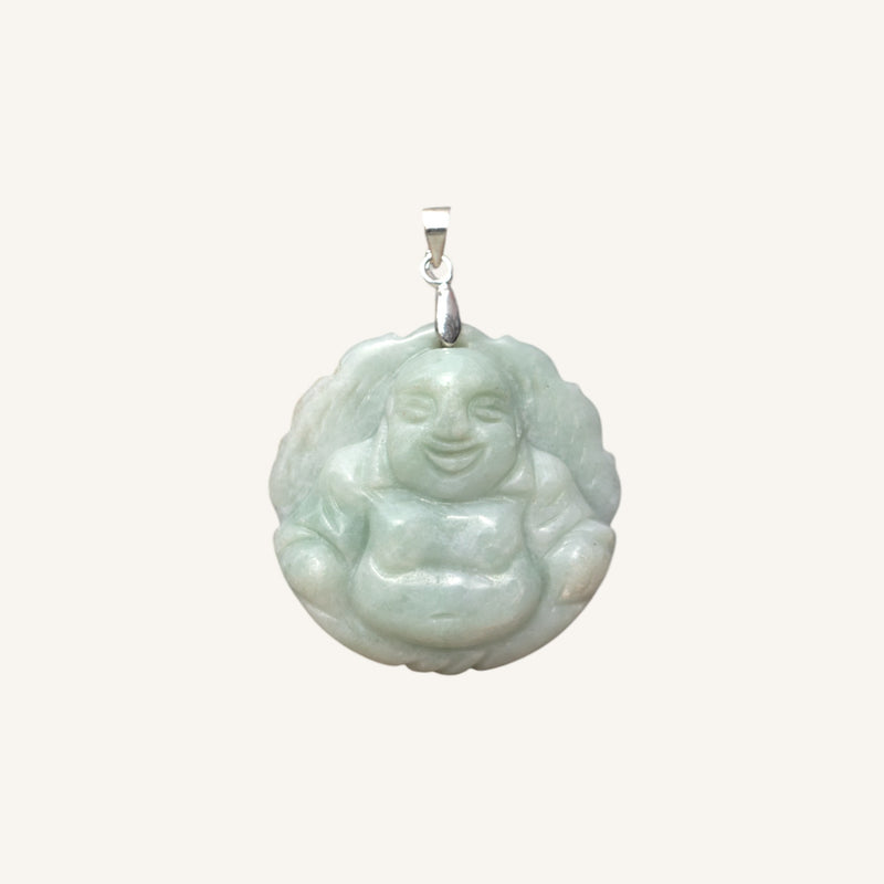 Jade Laughing Buddha Pendant
