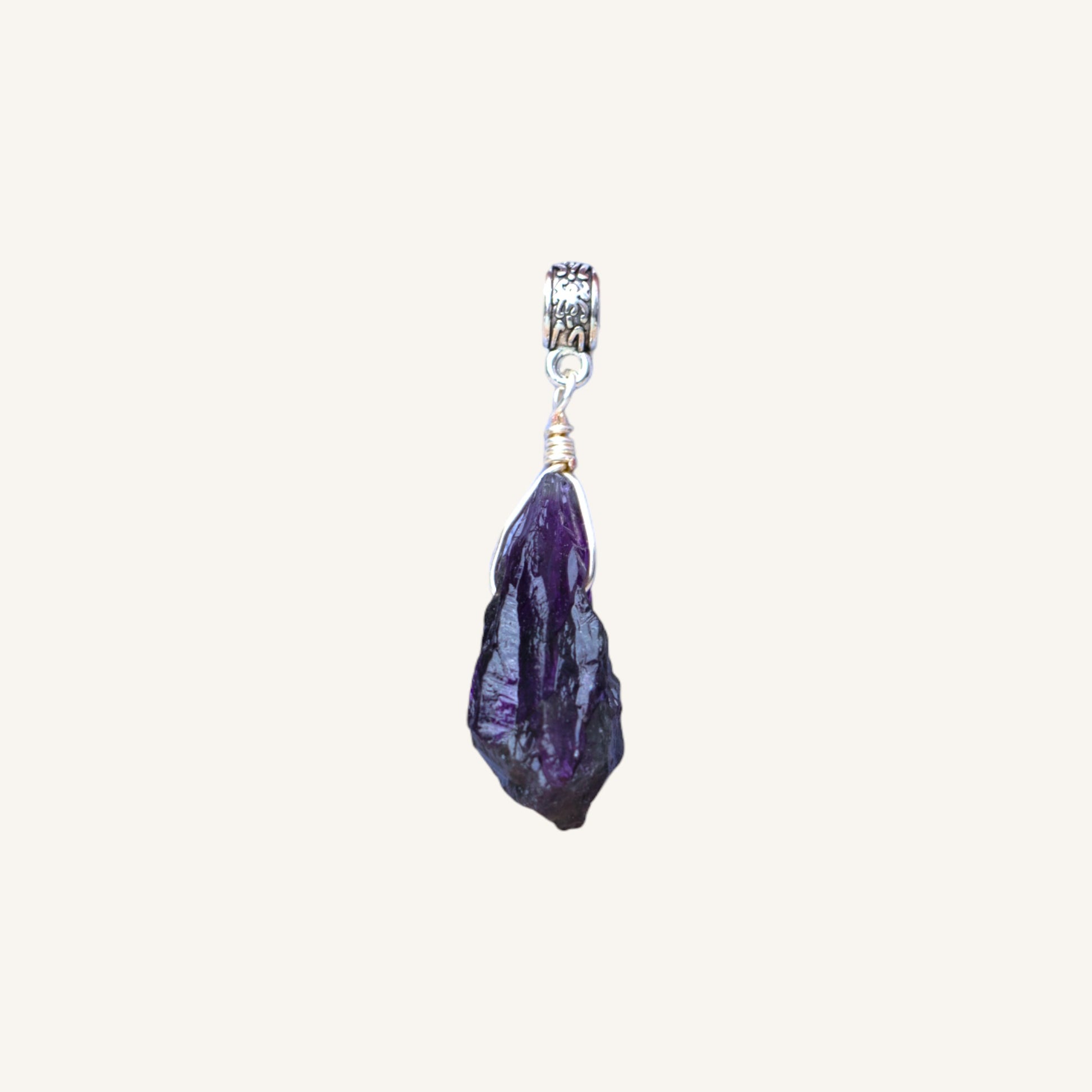 Raw Amethyst Point Pendant