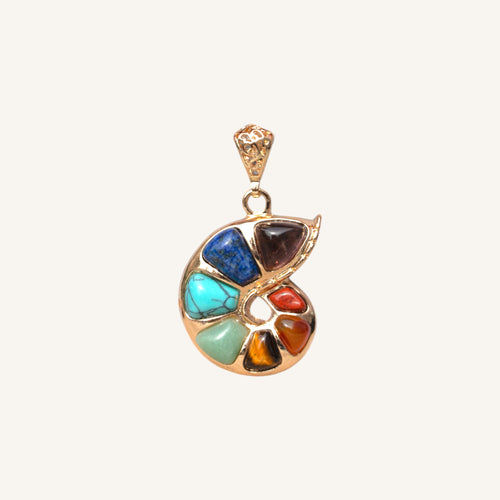 7 Chakra Shell Pendant