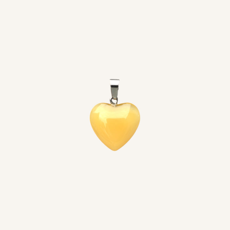 Heart-Shaped Stone Pendant