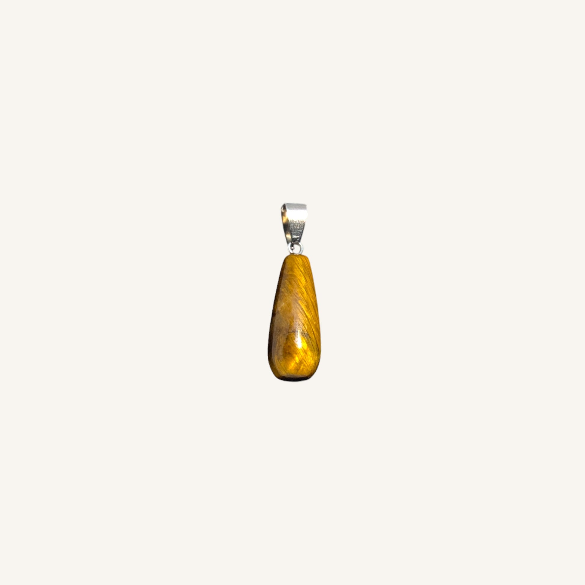 Long Teardrop Stone Pendant