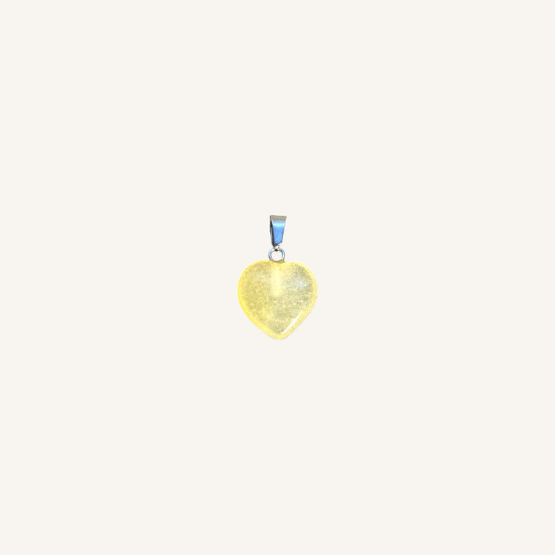 Mini Heart Shaped Stone Pendant