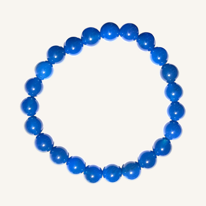 Blue Jade Beaded Bracelet