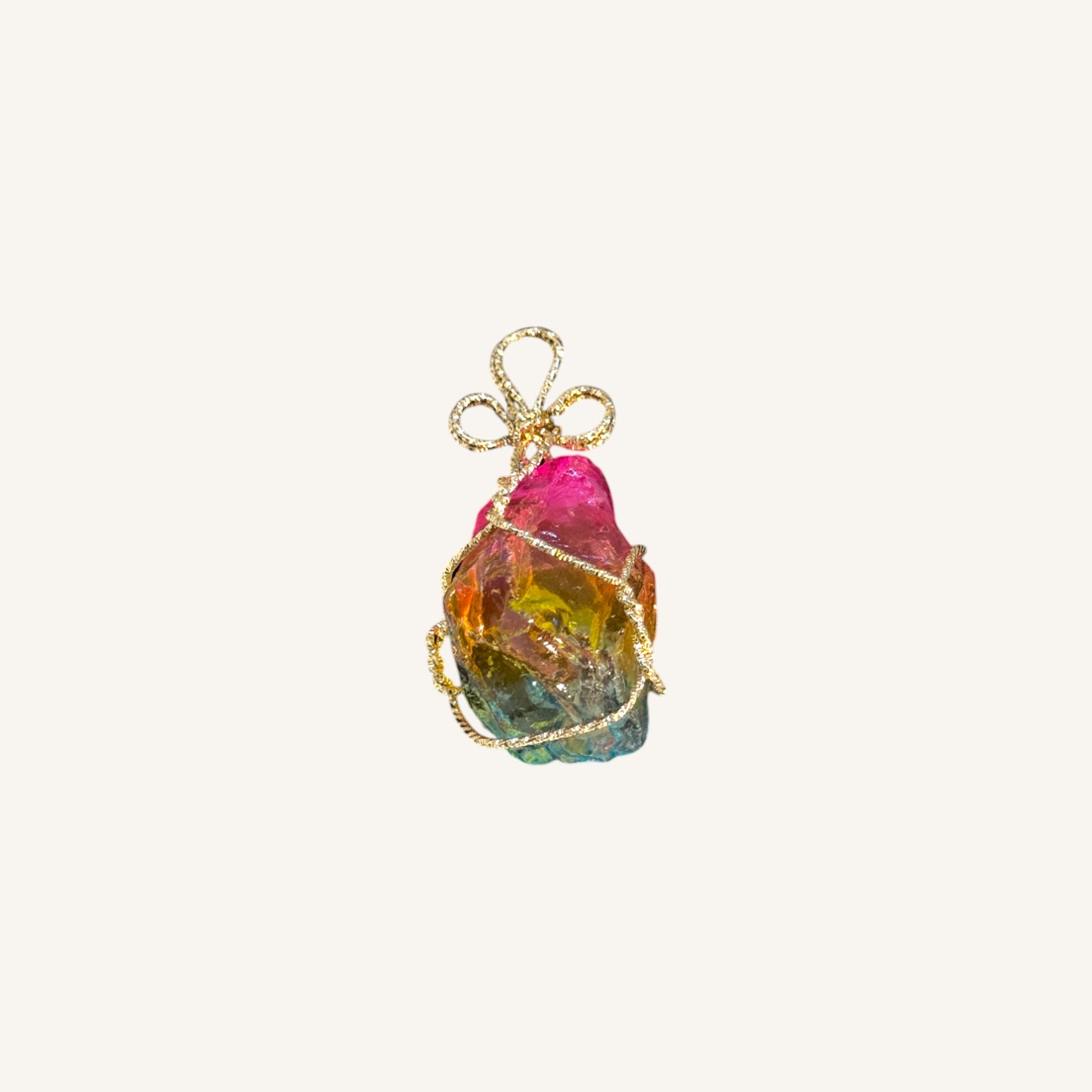 Rainbow Druzy Agate Pendant