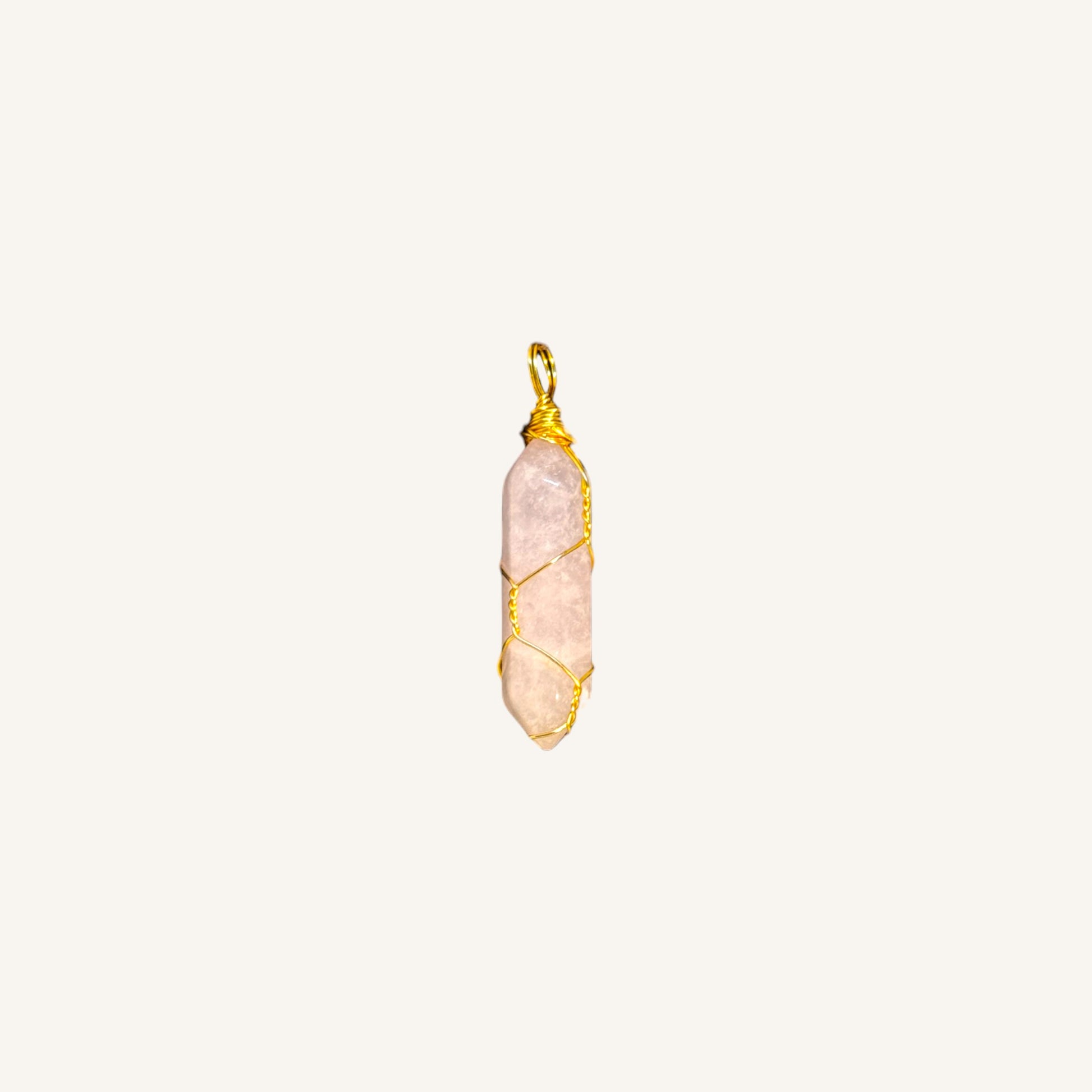Gold Wire-Wrapped Point Pendant