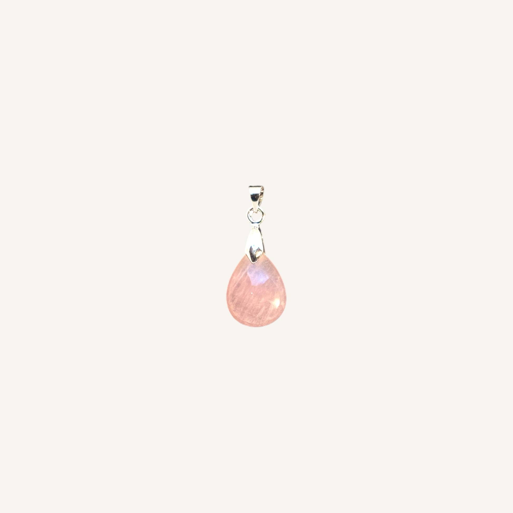 Rose Quartz Teardrop Pendant