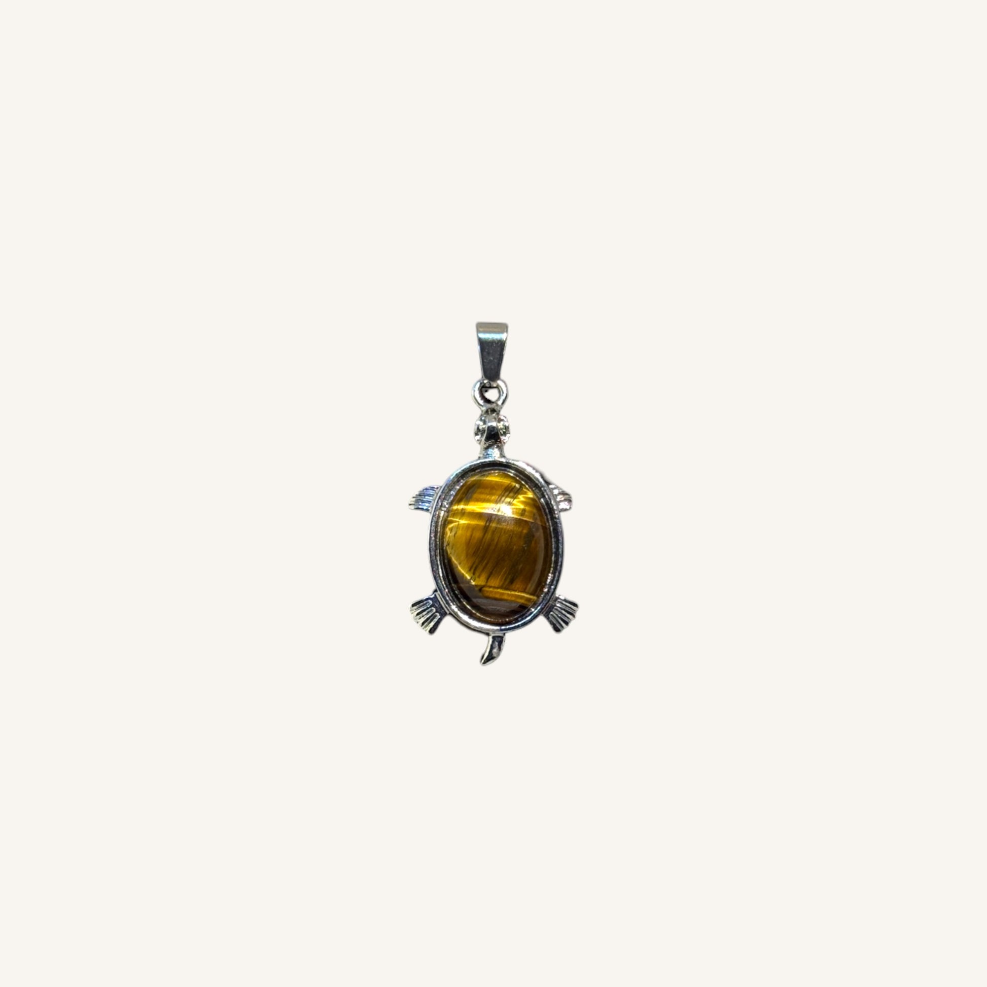 Tigers Eye Turtle Pendant