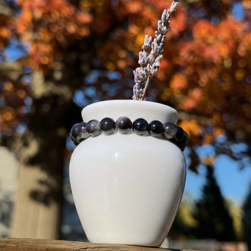 Obsidian Beaded Bracelet