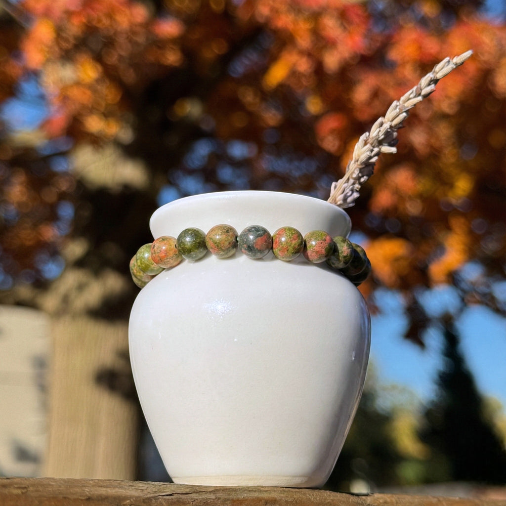 Unakite Beaded Bracelet
