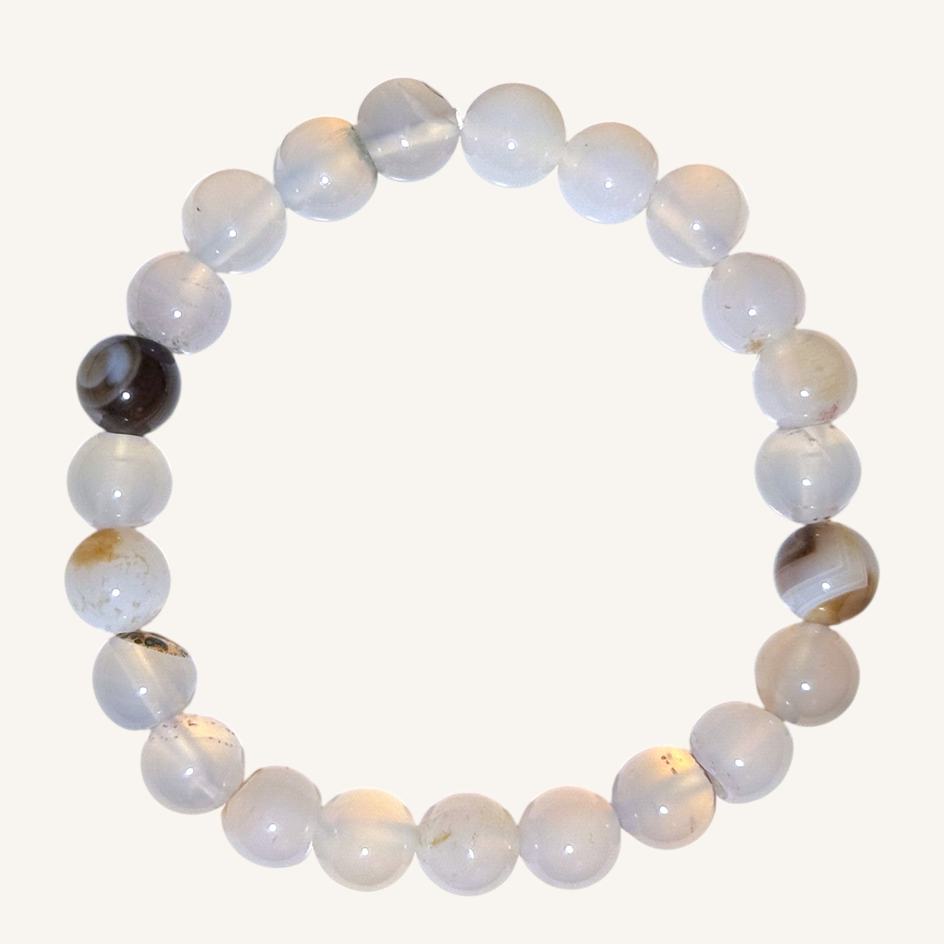 Botswana Agate Beaded Bracelet